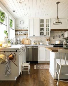 the kitchen is clean and ready to be used as a place for cooking or baking