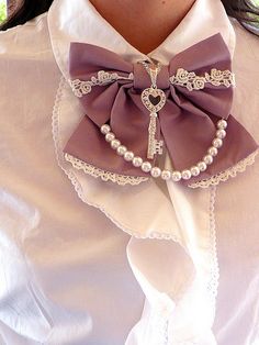 Llaç Diy Tie Dye, Diy Tie, Pearl Bow, Tie Dye Diy, Steampunk Accessories, Cosplay Tutorial, Steampunk Costume, J Fashion