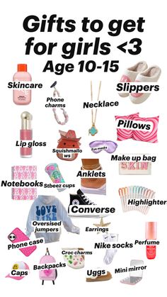 Gift For Girls Ideas, Stocking Stufers, Birthday Freebies, Cool Gifts For Teens, Cute Birthday Ideas