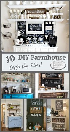 the top ten diy farmhouse coffee bar ideas