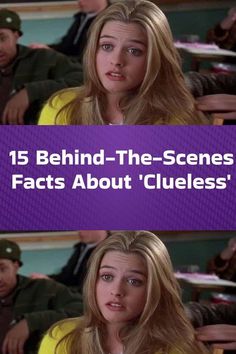 an image of a woman with long blonde hair and the caption behind her reads, 15 behind - the - scenes fact about clue