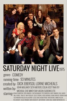 the cast of saturday night live is shown in this promotional poster for their upcoming show