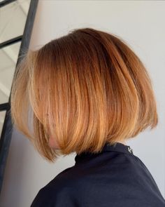 light copper with old money bob hair Light Copper Bob Hair, Bob Copper Hair, Copper Bob Hair, Copper Bob, Copper Blonde Hair, Copper Blonde