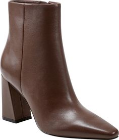 Marc Fisher LTD Yanara Pointed Toe Bootie (Women) | Nordstrom Classic Fall Heeled Boots With Block Heel, Classic Block Heeled Boots For Fall, Modern Faux Leather Heeled Boots With Block Heel, Modern Faux Leather Boots With Block Heel, Office Block Heel Boots With Stacked Heel, Office Heeled Boots With Stacked Block Heel, Stacked Heel Business Boots, Office Block Heeled Boots With Stacked Heel, Faux Leather Block Heel Boots For Work