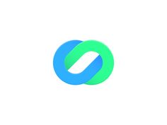 the letter o is made up of green and blue circles