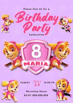 Welcome to CreativeRino, your go-to source for unique and customizable party invitations! Our Editable Digital Printable Paw Patrol Mighty Movie Birthday Invitation Canva Template is the perfect way to add a personal touch to your Birthday Party Celebrations.   Checkout Profile for Template Link  #invitation #canvatemplate #birthdayinvitation #editableinvite #pawpatrol Printable Paw Patrol, Paw Patrol Birthday Invitations, Skye Paw, Movie Birthday, Birthday Party Celebration, Paw Patrol Birthday, Birthday Invitation Template, Editable Invitations, Paw Patrol