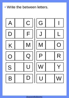 the alphabet worksheet for children to learn how to write and draw letters with pictures