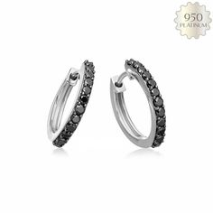 . 950 Platinum 0.25 Ct Natural Black Diamond Hoop Earrings  . About Us Shipping Returns J.O.N is an online division of our core company founded and based in New York City with the mission of providing the finest, classic and innovative designs to the world. We pride ourselves on our top standards of diamonds, gemstones, workmanship and trusted customer service. We have an agglomeration of latest jewelry designs and patterns. Enchanting and alluring, we have all the ingredients to adorn the beaut Black Diamond Hoop Earrings, Latest Jewellery, The Mission, Diamond Hoop Earrings, Fine Jewellery Earrings, Jewelry Designs, Black Diamond, To The World, Division