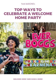 a flyer for a home party with images of people and the words, top ways to celebrate