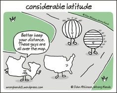 a comic strip with sheep and hot air balloons on the road, one saying that they are