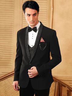 Indian Men Clothing - Buy Traditional Indian Outfits For Men Online USA Wedding Tuxedo For Groom, Tuxedo For Groom, Wedding Manifestation, Tuxedo For Wedding, Black Velvet Tuxedo, Reception Suits, Groom Tuxedo Wedding, Suit For Men Wedding