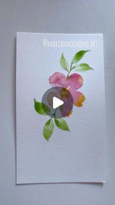 a card with watercolor flowers on it and the words marmalanina kringo art