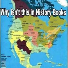 a map with the words why isn't this in history books? and an image of