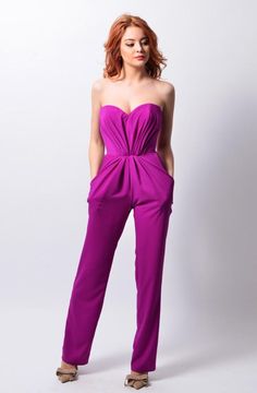 Sweet and very comfortable delicate jumpsuit. The products are made to order so any size will be ready for shipping in 2-3 weeks after payment.If you don't have a standard size, please send me your measurements following the instructions from this video: https://www.youtube.com/watch?v=TMaGDaDHY_MS (36) bust: 83cm waist: 64cm hips: 89cmM (38) bust: 87cm waist: 68cm hips: 93cmL (40) bust: 91cm waist: 72cm hips: 97cm42 - bust 95cm waist 76cm hips 101cm44 - bust-100cm waist 81cm hips106cm46 - bust Chic Full-length Jumpsuits And Rompers With Pockets, Solid Color Party Jumpsuits And Rompers With Pockets, Elegant Loungewear Overalls And Jumpsuits, Elegant Strapless Jumpsuit For Loungewear, Elegant Fitted Jumpsuits And Rompers With Pockets, Long Pants Jumpsuits And Rompers With Pockets, Chic Long Pants Jumpsuits And Rompers For Loungewear, Party Overall Jumpsuits And Rompers With Pockets, Fitted Party Jumpsuits And Rompers With Pockets