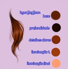 the hair is shown with different colors and shapes for each individual to see in this image