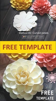 paper flowers with the text free template