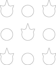 an image of different shapes to be used in the shape of stars and moons