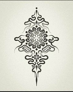 an intricate design on a white background