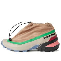 SALOMON x MM6 Maison Margiela Cross Low 'Kelp' 471698 Lightweight Boots, High Top Boots, Mm6 Maison Margiela, Low Sneakers, Crazy Shoes, Thigh High Boots, Green Leather, Hoka Running Shoes, London Fashion Week