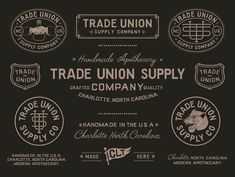 the logos for trade union supply are shown in this graphic file, which includes an image of