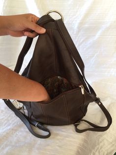 Leather brown backpack purse bag with adjustable strap good for 4 feet women to 6 feet women too! Purse is entirely handmade and is Fair Trade. It is made of genuine cowhide leather. It comes in brown or black. $89.99 for limited time...$10 off of $99.99 *It has great organization: it has a front magnetic pocket and a back zippered pocket and 2 side zippered pockets in addition to the main area. *It has a roomy zippered inner storage main area along with small zippered pocket inside. *The strap Brown Soft Leather Backpack For Everyday Use, Brown Soft Leather Backpack For Daily Use, Brown Vegetable Tanned Leather Backpack With Adjustable Strap, Brown Soft Leather Crossbody Backpack, Brown Backpack With Zipper Closure, Daily Use Brown Vegetable-tanned Leather Backpack, Brown Leather-handled Backpack Travel Bag, Dupioni Silk Fabric, Brown Vegetable-tanned Leather Backpack With Adjustable Strap