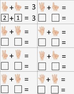 an addition sheet with two hands and one hand in the middle, on top of each other