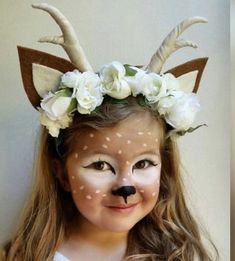 Boys Halloween Costumes Kids, Deer Face Paint, Deer Costume Makeup, Deer Costume For Kids, Boys Halloween Costumes, Reindeer Makeup, Halloween Costumes Kids, Deer Headband, Holiday Party Makeup