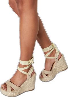 Summer Sandals With Cross Straps, Beige Cross Strap Sandals For Spring, Beige Cross-strap Sandals For Spring, Spring Beige Strap Sandals, Beige Strap Sandals For Spring, Beige Ankle Tie Sandals For Spring, Lace Up Espadrille Wedges, Lace Up Espadrilles, Espadrilles Wedges