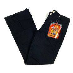 Vintage Nwt Deadstock Paris Blues Y2k Low Rise Hiphuggers Stretchy Black Flared Denim Pants!! Tags Have Amazing Graphics And Are Dated 2001. Marked As A Junior's Size 9 But Fit Like A Modern 4/6 (27/28"). Similar Styles Also Available In Size 11. Price Is Negotiable Especially If Bundled! Measurements Taken Lying Flat: Waist: 30” Hip: 37” Inseam: 32” Rise: 7.5” #90s #2000s #Deadstock #Flares #Lowrise 90s Style Flare Jeans With Pockets For Streetwear, Retro Mid-rise Bottoms For Streetwear, 90s High Rise Flare Jeans With Pockets, 90s Style Cotton Flare Jeans With Pockets, 90s Cotton Flare Jeans, Y2k High Rise Cotton Flare Jeans, Y2k Style Dark Wash Cotton Flare Jeans, Retro High Rise Pants For Streetwear, Retro High-rise Pants For Streetwear