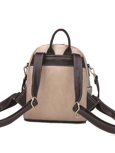 Bag For Love - Metal Decor Two Tone Backpack - Women Backpacks Product Description Color Khaki Strap Type Adjustable Quantity 1 piece Coating 100% Polyurethane Composition 100% Polyurethane Material PU Leather Size Chart INCH CM Size Bag Width Bag Height Bag Length Strap Length one-size 4.7 9.8 8.3 31.5 Size Bag Width Bag Height Bag Length Strap Length one-size 12 25 21 80 Similar Products h2 { text-align: center; } .red-box { width: 100%; display: flex; flex-direction: row; flex-wrap: wrap; jus Travel Bags With Adjustable Strap In Polyurethane, Mark Metal, 25 21, Backpack Women, Inch Bag, Save The Planet, Color Khaki, Olivia Mark, Metal Decor