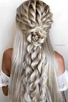 Down Wedding Hairstyles, Half Up Half Down Wedding, Kids Braids, Viking Hair, Hairstyles Wedding, Girls 16, Wedding Hair Down, Long Blonde, Braided Hairstyles Tutorials