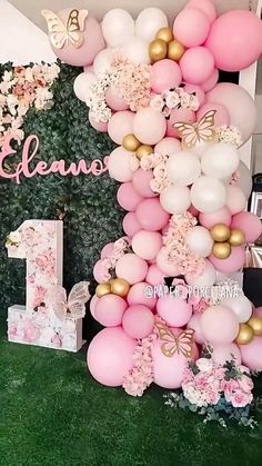 Girlie 1st Birthday Party Ideas, Birthday Decor 1 Year, Babygirl First Birthday Themes, Butterfly First Birthday Party Decoration, Butterfly Garden Party Decorations, First Birthday Babygirl Ideas, Babygirl 1 Birthday Theme, Baby Shower Themes For Girl, Birthday Events Ideas Decoration