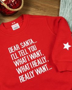 Christmas Cups, Slogan Sweatshirt, Cute Shirt Designs, Funny Slogans, Childrens Christmas, 90s Nostalgia, Age 12, Dear Santa