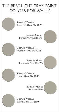 the best light gray paint colors for walls