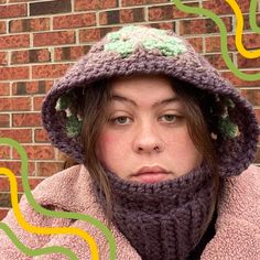 Handmade crochet granny square hood. Super warm and perfect for the winter. Similar to a balaclava but looser around the face. Winter Crochet Hat With Granny Square, Casual Winter Crochet Hat With Granny Square, Granny Square Hood, Crochet Hood, Crochet Granny Square, Square Crochet, Crochet Granny, Colour List, Granny Square