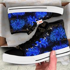 Blue Spider Lily, Academia Shoes, Shoes Anime, Spider Lily, Anime Shoes, Shoes Canvas, Fathers Day Sale, Soft Textiles, Custom Sneakers