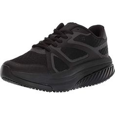 Need a little more energy at work? Rock these extra-cushioned shoes with the popular oversized midsole of a performance athletic-inspired style and the slip resistance only we deliver. Size: 10.  Color: Black.  Gender: female.  Age Group: adult. Exercise Shoes, Shoes For Women Black, Black Wedge Sneakers, Slip Resistant Shoes, Athletic Style, January 23, Black Wedge, Workout Shoes, More Energy