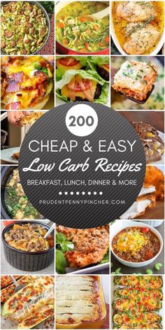 the cover of 200 cheap and easy low carb recipes