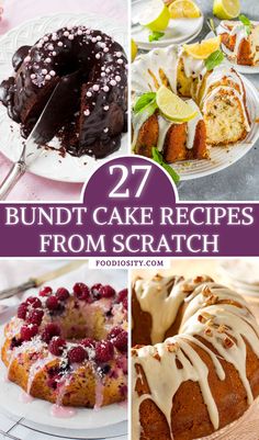 27 bundt cake recipes from scratch that are easy to make and delicious for dessert