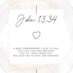 a piece of paper with the words john 13 31 and a heart on it