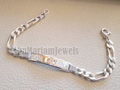 Men silver bracelet Palestine laser engraving or any personalized name sterling silver 925 man gift with nice box chain and plate style Bracelet length : 20 cm ( 8 Inches ) Plate width : 9 mm Customized name or word / words (10 -12 letters maximum ) Approximate weight : 15 grams please write in the notes the name with the order and if different bracelet length needed . Classic Silver Name Bracelet With Polished Finish, Classic Silver Name Bracelet, Hallmarked, Classic Silver Hallmarked Name Bracelet, Silver Name Bracelet With Polished Finish As Gift, Silver Name Bracelet With Polished Finish, Silver Sterling Nameplate Bracelet, Silver Nameplate Bracelet For Anniversary, Silver Engraved Name Bracelet For Anniversary, Silver Personalized Name Bracelet For Formal Occasions