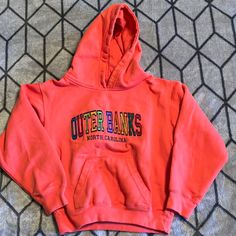 Excellent Condition, Never Worn, Outer Banks Hoodie W/ Pockets. Vermilion (Reddish-Orange) Color. Youth Size M, Looks More Like A Small. Casual Orange Hoodie Outerwear, Red Cotton Hoodie For School, Casual Orange Hoodie With Letter Print, Orange Cotton Hoodie With Letter Print, Orange Hooded Sweatshirt With Letter Print, Casual Orange Hooded Sweatshirt, Casual Orange Cotton Hoodie, Orange Hooded Hoodie With Letter Print, Orange Hooded Sweatshirt For Sports