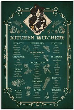 Kitchen Witch Beginner, Kitchen Witch Poster, Kitchen Witch Spells For Beginners, Kitchen Witch Recipes For Health, Kitchen Witch Books, Witch Recipes Magic, Kitchen Witch Correspondences, Kitchen Witch Deities, Kitchen Witch Ideas