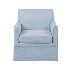 a light blue chair on a white background