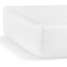 an image of a bed with white sheets