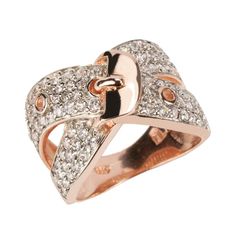 81 of our flawless Diamondeau® - the Supreme Diamond Alternatives are individually setinto this unique ring. Crafted from solid 925 SterlingSilver before being richly plated in your choice ofeither rich 18k Yellow Gold or warm Rose Gold . Thegiving of a buckle ring has long been associated as asymbol of securing love and commitment in a specialrelationship. Equally it can be seen as a special friendship ring or indeed simply a gorgeous and fashionablepiece of fine jewelry. Magnificent presentati Chic Silver Wedding Ring, Elegant Open Ring With Bling, Elegant Bling Open Ring, Glamorous Formal Rings With Bling, Elegant Diamond Jewelry With Ring Detail, Glamorous Bling Rings For Formal Occasions, Luxury Cubic Zirconia Jewelry With Ring Detail, Rose Gold Open Ring With Pave Setting, Glamorous Anniversary Rings With Pave Setting