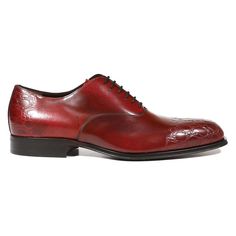 Luxurious Cesare Paciotti Men's Designer Shoes Vit Corsaro Burgundy Oxfords (CPM5007) Material: Crocodile Print / Leather Color: Burgundy Outer Sole: Leather Comes with Original box and dustbag. Made in Italy. PM48765ST-BORDO Please note: Sizes listed here are in US sizes. Cesare Paciotti shoe are marked in UK sizes, one size smaller. Italian Shoes For Men, Cesare Paciotti, Italian Men, Mens Designer Shoes, Crocodile Print, Printed Leather, Designer Shoes, Dress Shoes Men, Oxford Shoes