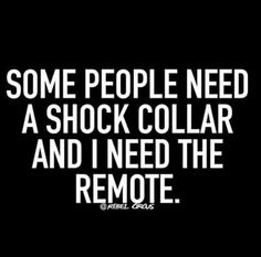 some people need a shock collar and i need the remote - rebell circus quotes