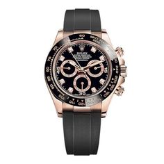 Rolex Daytona 18k Rose Gold 116515LN Oysterflex Black Diamond Dial 2022 116515ln Automatic 40mm Black Ceramic - Watch with original box and original papers - 4130 - 10ATM - Sapphire crystal - 2022 Daytona Watch, Black Diamond Bands, Rolex Cosmograph Daytona, Cosmograph Daytona, New Rolex, High End Watches, Rolex Models, Rolex Daytona, Gold Case