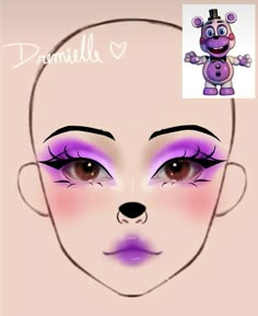 Fnaf Makeup Looks, Fnaf Inspired Makeup, Fnaf Cosplay Ideas, Fnaf Makeup, Fnaf Cosplays, Creepy Clown Makeup, Creepy Makeup, Anime Eye Makeup, Fnaf Cosplay